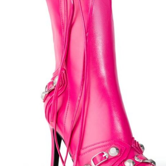 AZALEA WANG " NO STRINGS ATTACHED " STILETTO BOOT IN FUCHSIA ( BRAND NEW !! ) - Picture 2 of 7